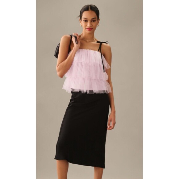 Sunday in Brooklyn Tank Top White Layered X Xs Spaghetti Strap - Picture 1 of 8